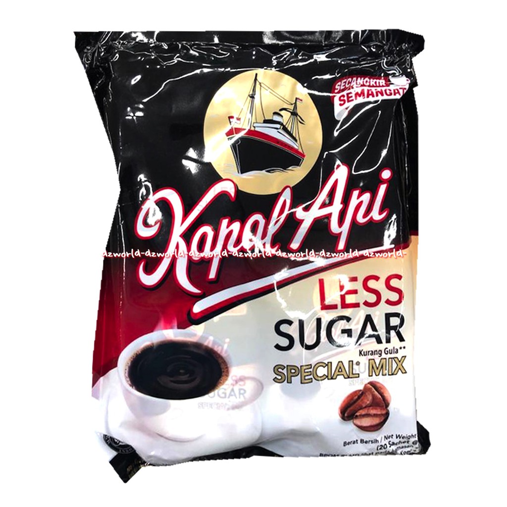 Kapal Api Less Sugar Isi 20 Sachet Kopi Bubuk Special Mix KapalApi Kopi
