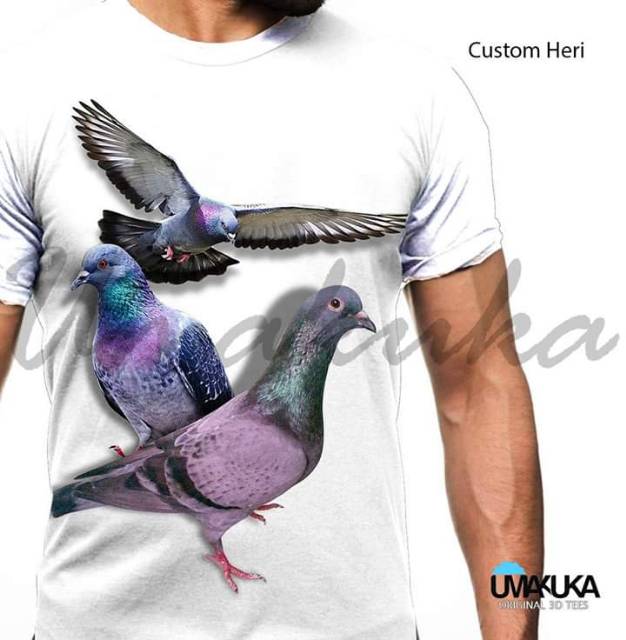 KAOS 3D MERPATI | Shopee Indonesia