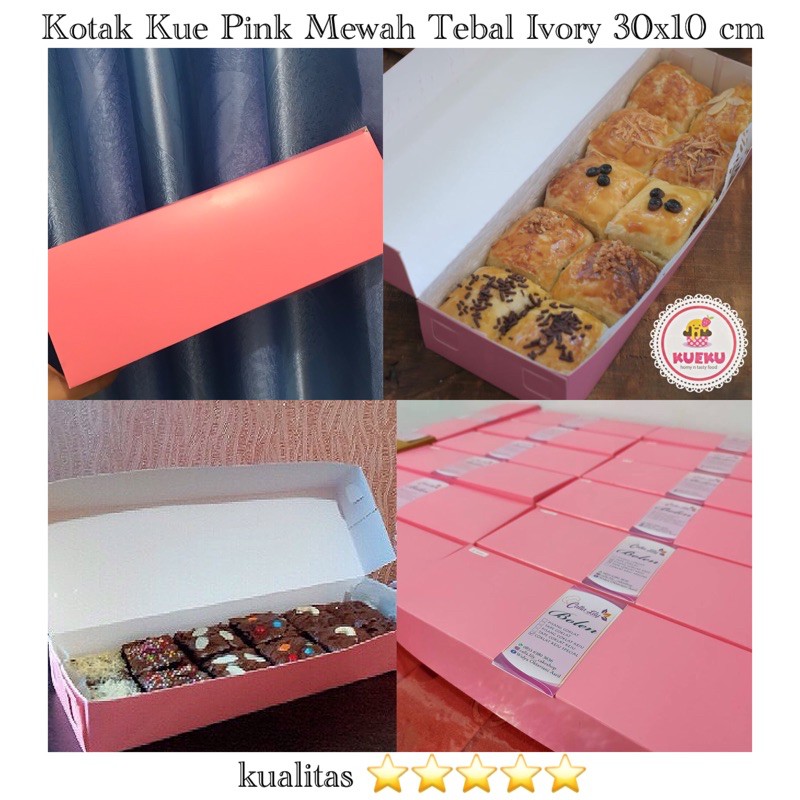 kotak Kue PINK / Box Kue / Kotak Kue Brownies / Bolu
