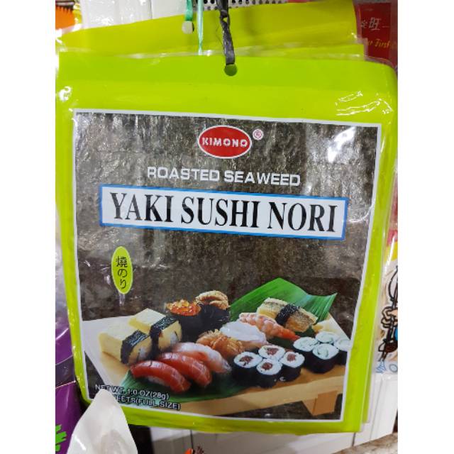 Jual Kimono Yaki Sushi Nori Roasted Seaweed rumput laut 10 sheets/Nori