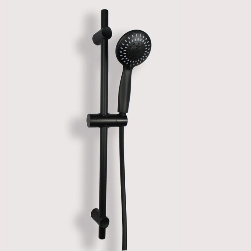Jual Bathroom Matte Black Shower Sliding Bar Shower Head Holder Handheld Shower & Hose Shower