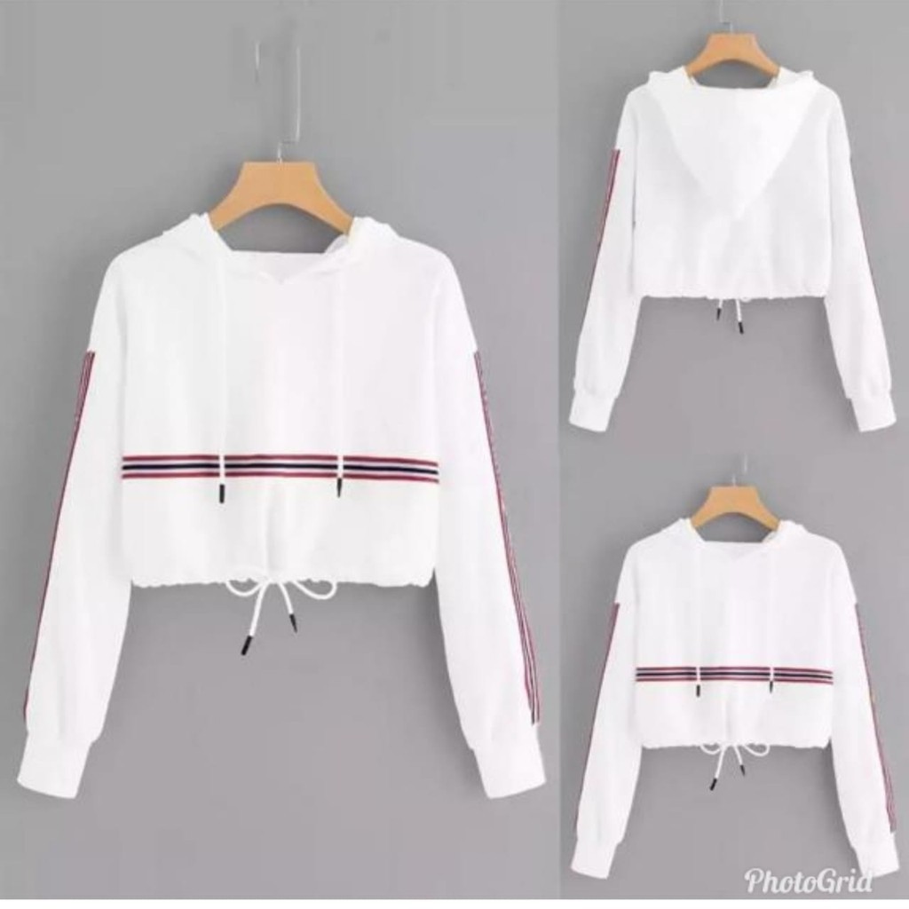 MakeGrosir SWEATER CROP POLOS WANITA TALI BAWAH Shopee