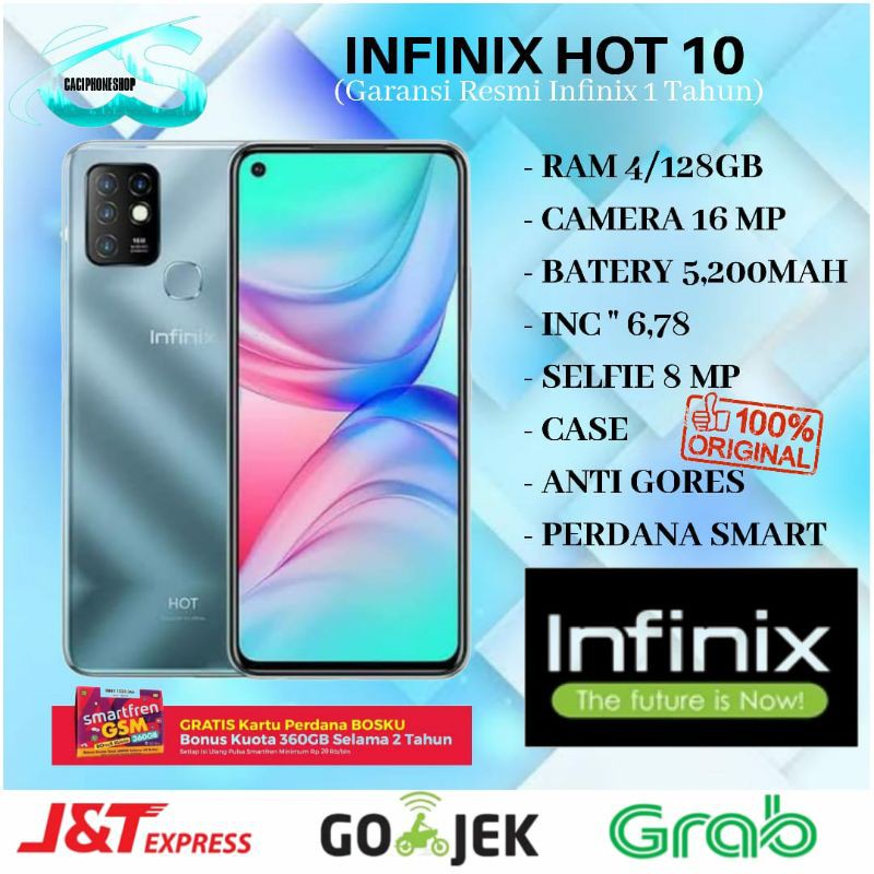 Infinix Hot 10 Ram 4GB Rom 128GB 4/64 & 4/128 Garansi
