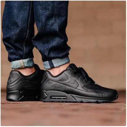 Jual Sepatu Sneakers Nike Air Max 90 Triple Black Premium Original | Shopee Indonesia
