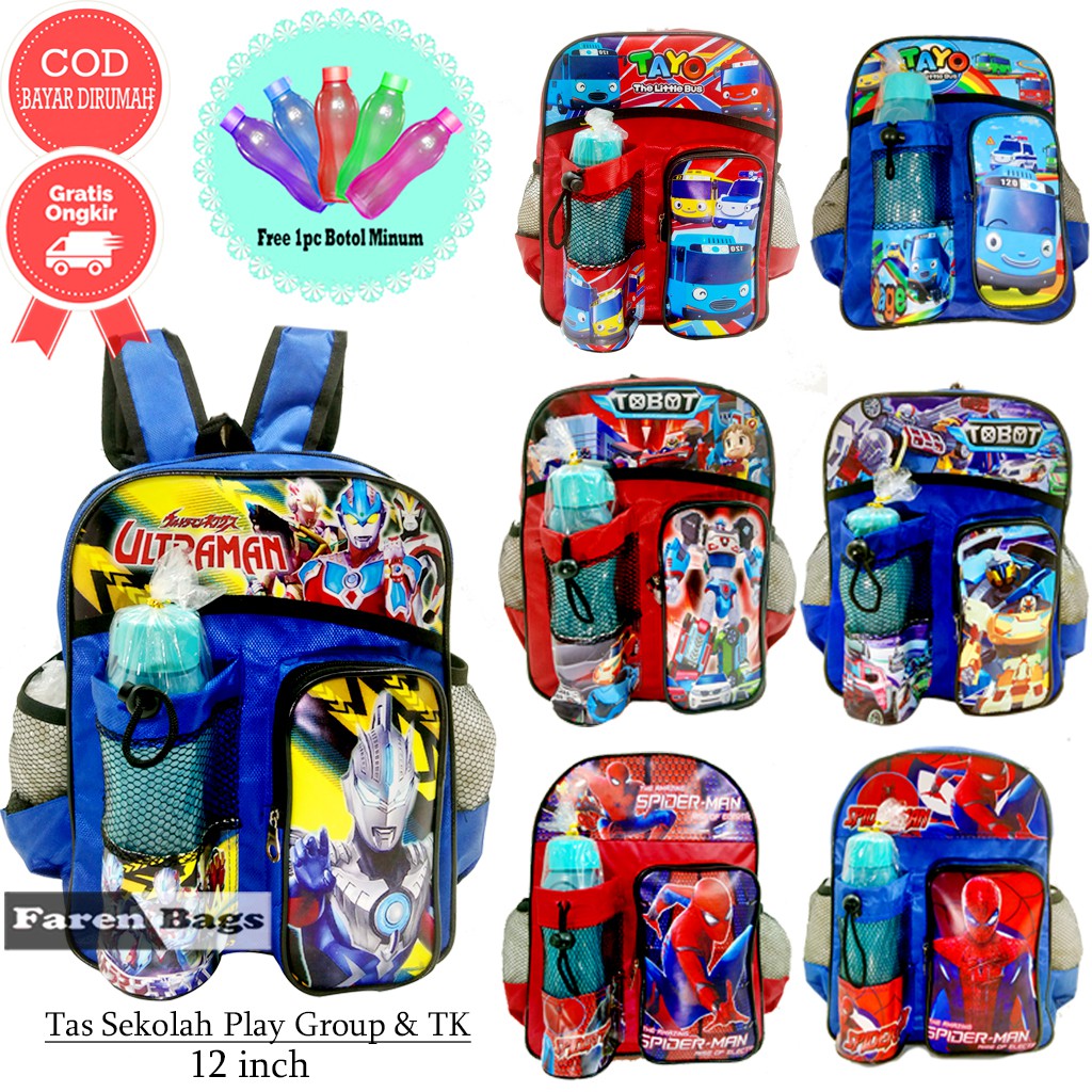 Tas Anak Paud TK Tas Karakter Anak Lakilaki Tas Sekolah Anak Usia Dini