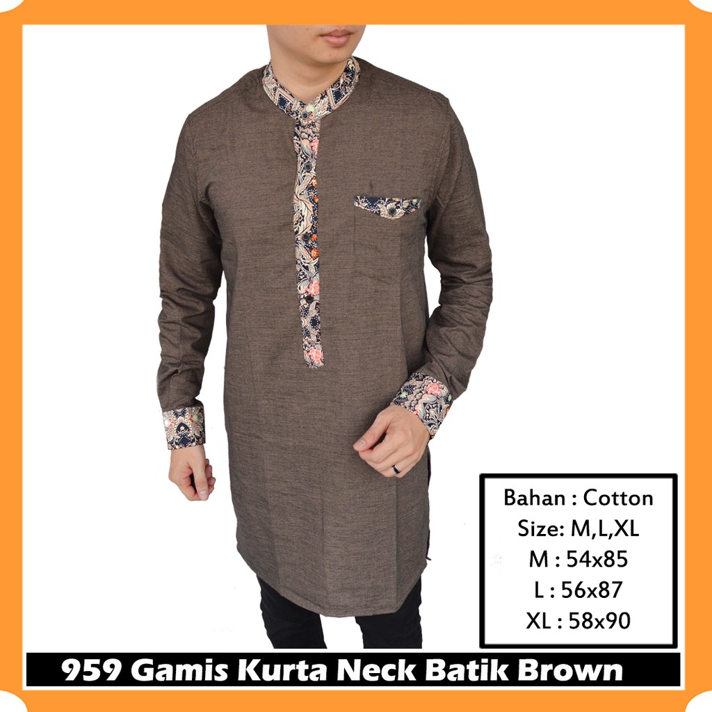 Paling Inspiratif Gamis Pria Kombinasi Batik The Fashion Eggplant