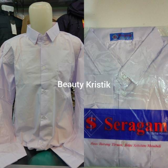 Jual Baju Putih Sekolah Tangan Panjang Merk &ldquo;Seragam&rdquo; SD, SMP &amp; SMA  Indonesia|Shopee Indonesia