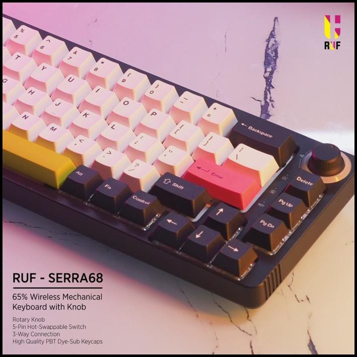 Jual Ruf Serra68 65 Stylish Wireless Mechanical Keyboard With Knob