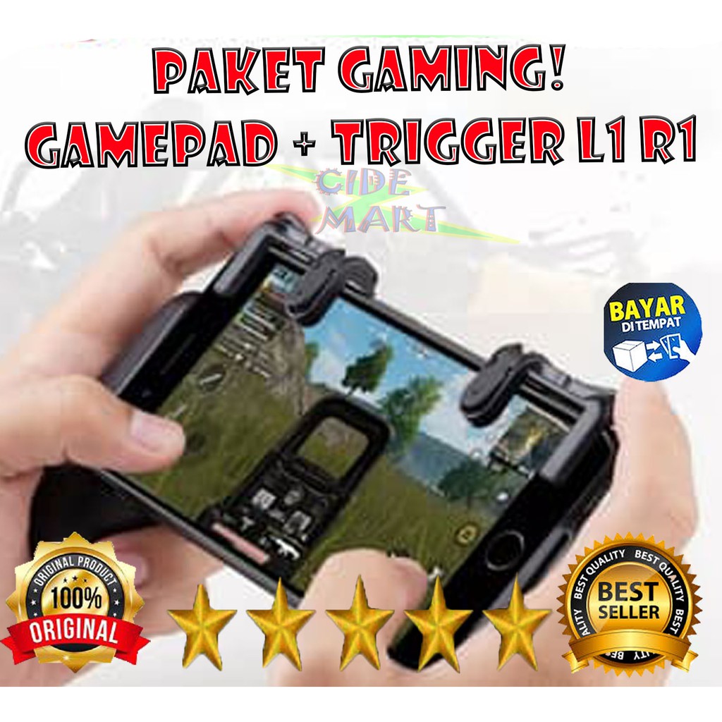 [PAKET] GAMEPAD + L1R1 PUBG JOYSTICK / GAMEPAD FREE TRIGGER PUBG GEN 3