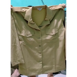 Jual Seragam Pdh Coklat Taruna Pria Wanita Lengan Pendek Bahan Halus | Shopee Indonesia