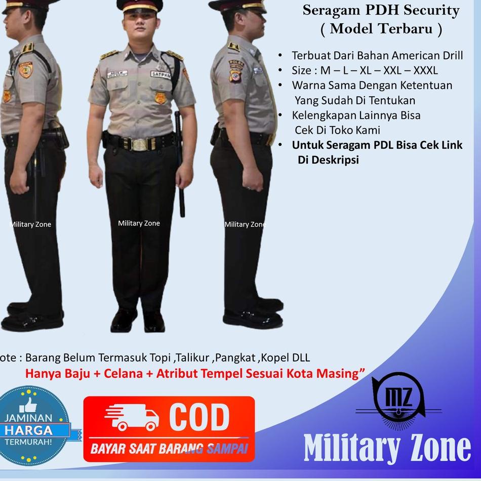 Jual Model Baru - Baju Seragam PDH Security Satpam Baru Terbaru Setelan  Dinas Harian Kerja Kantor PDL PSH Indonesia|Shopee Indonesia