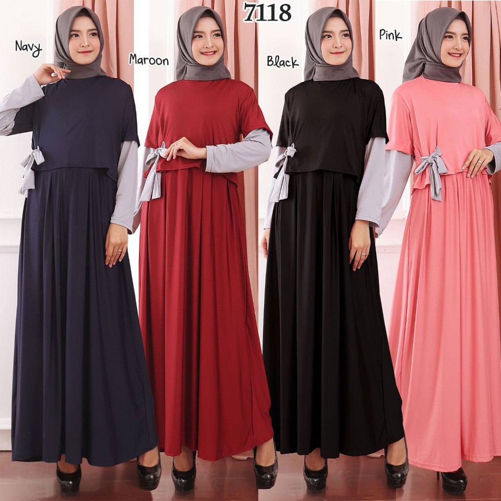 Gamis Bahan Jersey Polos Jersey Terlengkap