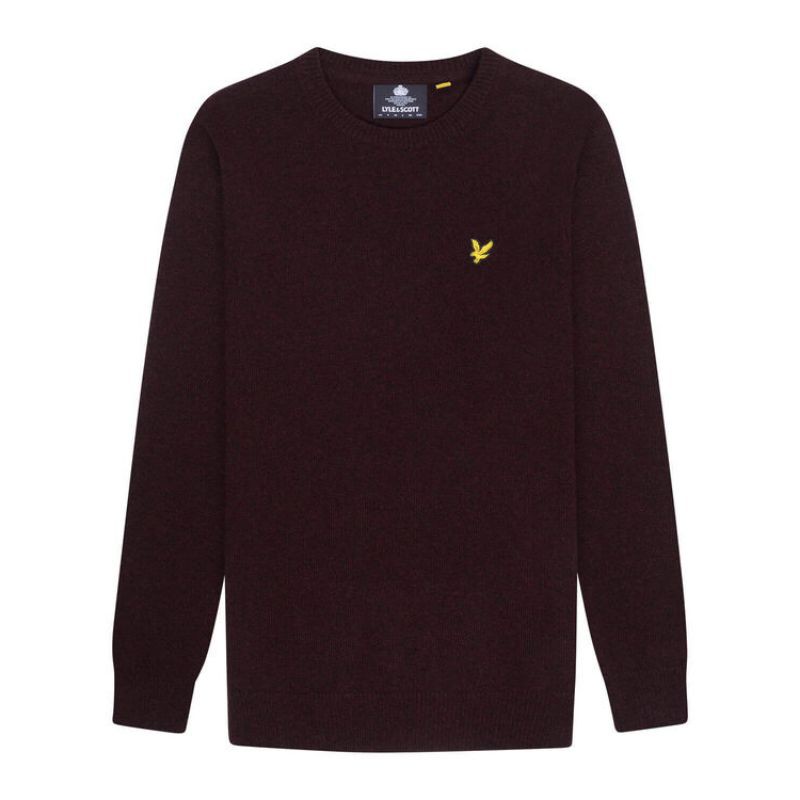Jual Lyle & Scott Lambswool Knitted Jumper (Burgundy) Original | Shopee Indonesia