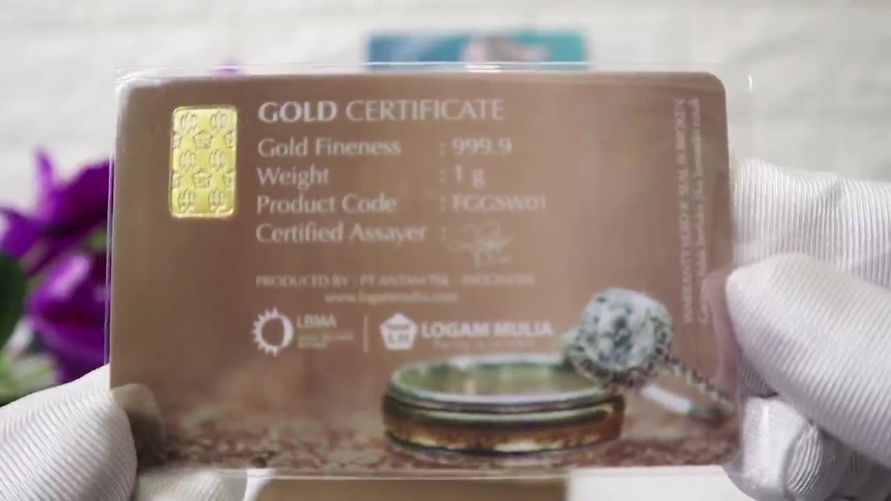 Emas Antam 1 Gram Gift Series Gift Card Happy Wedding Gold Shopee