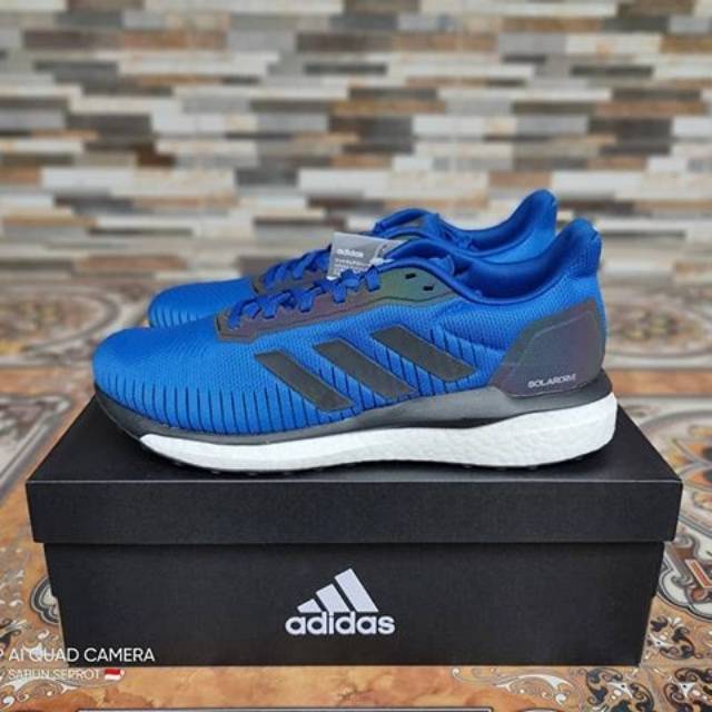 Jual Adidas Solar Drive 19 Blue Original Running | Shopee Indonesia