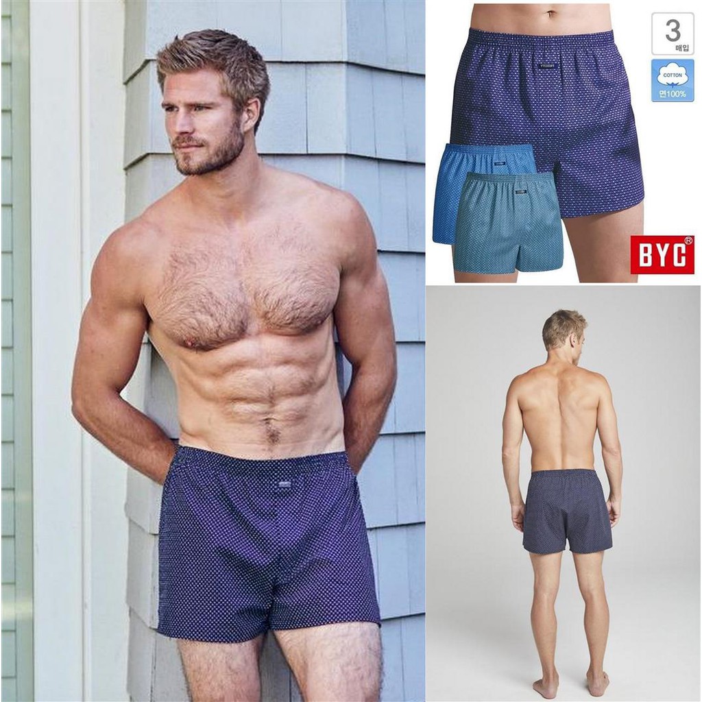( HARGA PABRIK ) 3pcs/pack Celana dalam Boxer Pria Branded BYC Original Premium Murah sisa