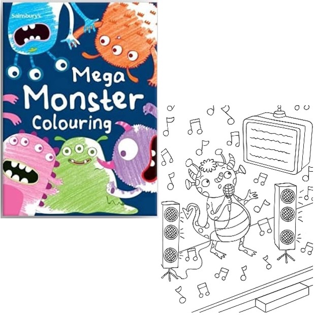 Jual Buku Mewarnai Anak Mega Monster Colouring Book Original Shopee