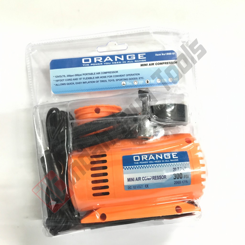 ORANGE Mini Air Compressor DC Pompa Angin Mobil Kompresor Mini Shopee Indonesia