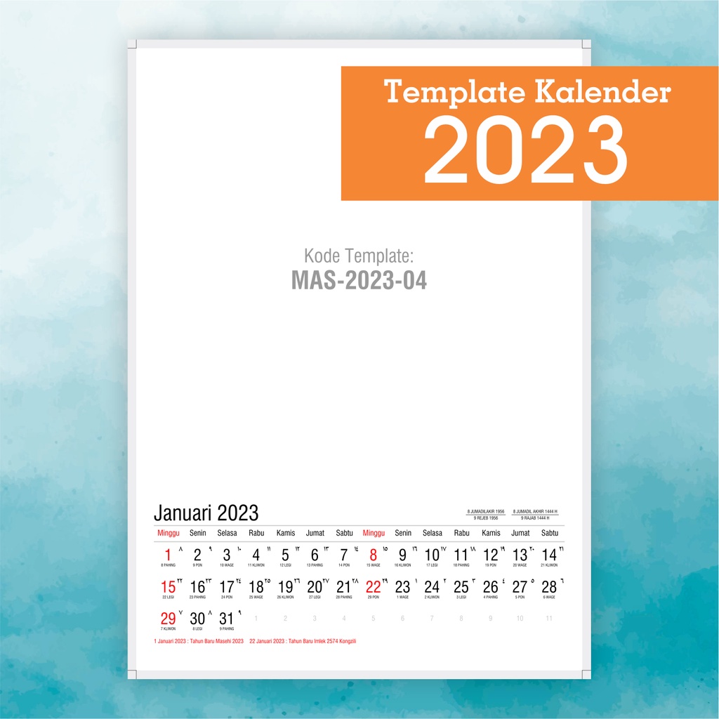 almanak 2023 Jual Desain Almanak Kalender 2023 - Des-2023-04 Indonesia|Shopee Indonesia