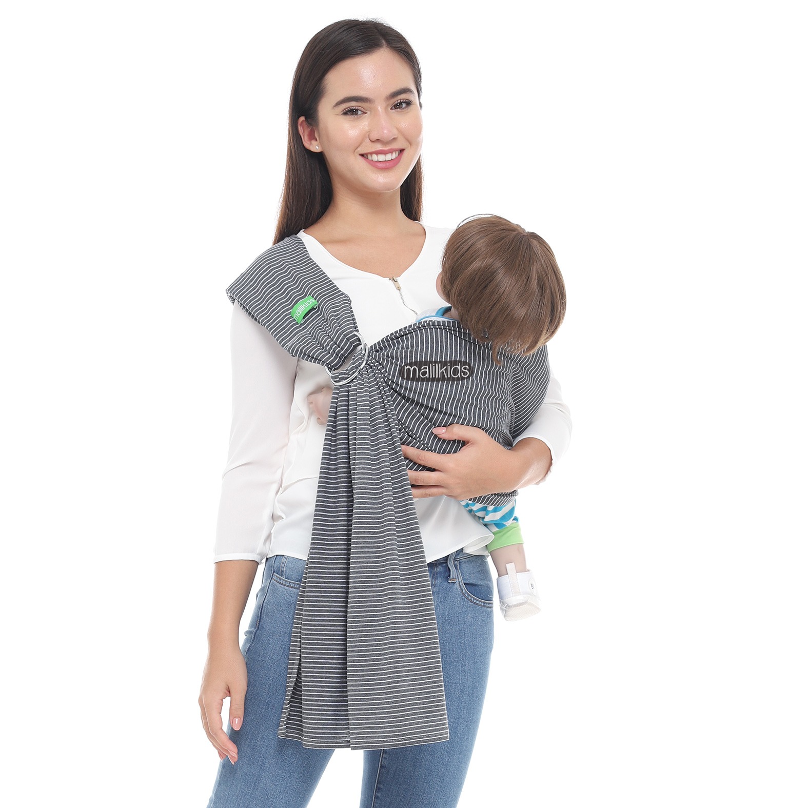 Malilkids Gendongan Bayi Ring Sling Kaos Gasing Stripe