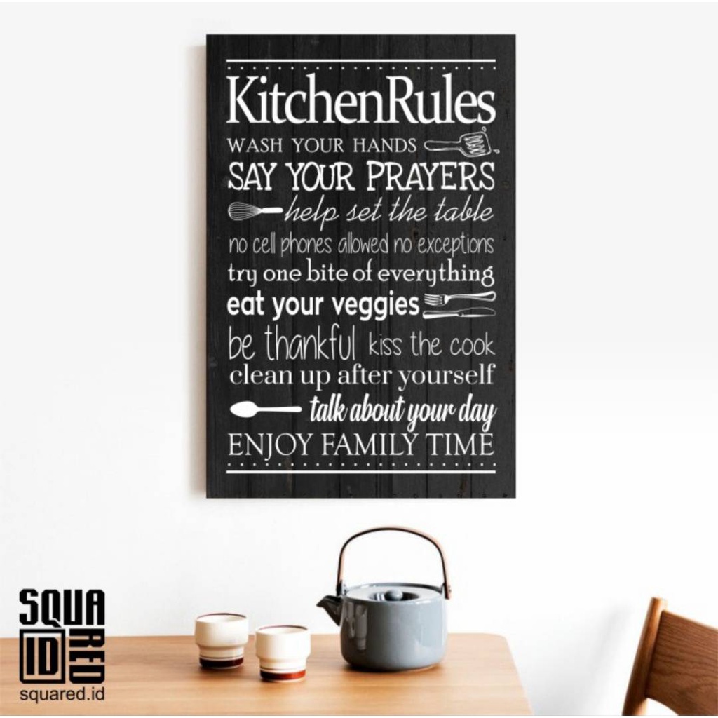 Jual Poster Kayu Hiasan Pajangan Dinding Wooden Poster Quote Wall Art
