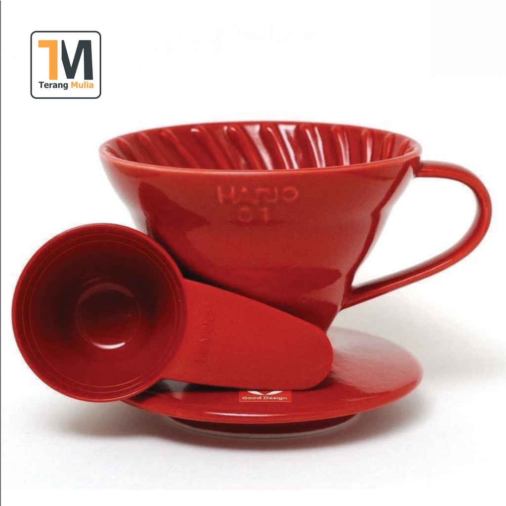 Jual Hario V60 Plastik Coffee Dripper 01 Red VD01R Pour Over