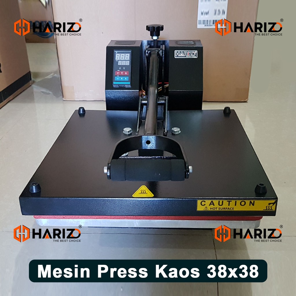 Mesin Press Kaos 38x38 NEW Alat Heatpress Sablon Polyflex Peralatan Hot Pres Pemanas Otomatis