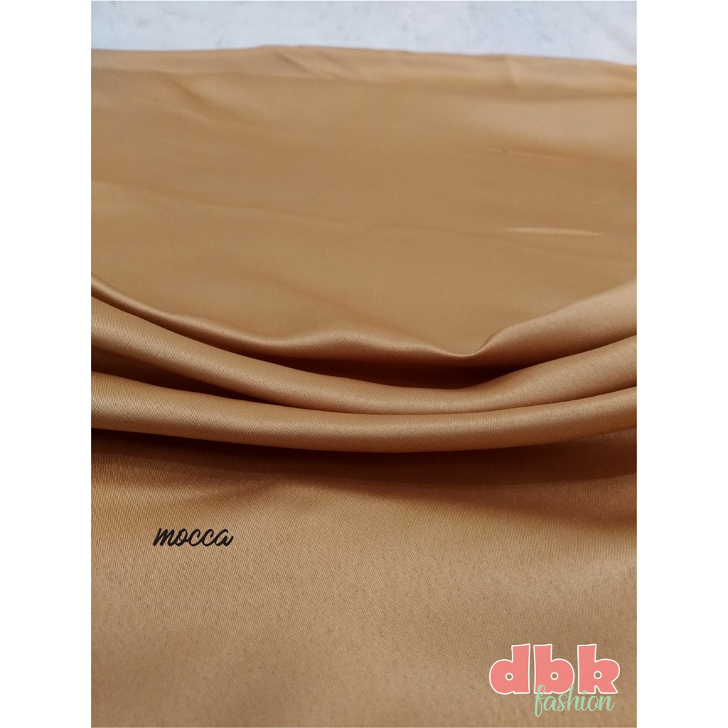 Jual Kain Bahan Satin Bridal (Mocca) Per 50 Cm | Shopee Indonesia