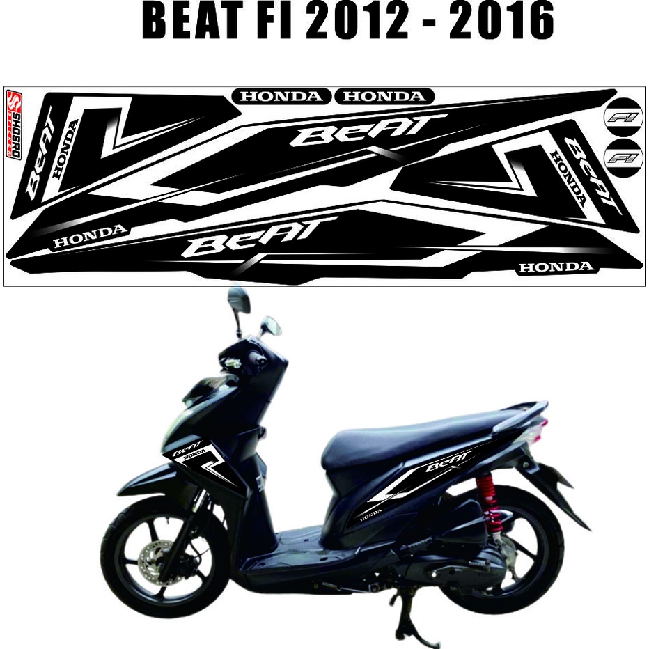 Jual STIKER STRIPING BEAT FI TAHUN 20122015 MOTOR HONDA BEAT FI STICKER STRIPING BEAT FI PUTIH