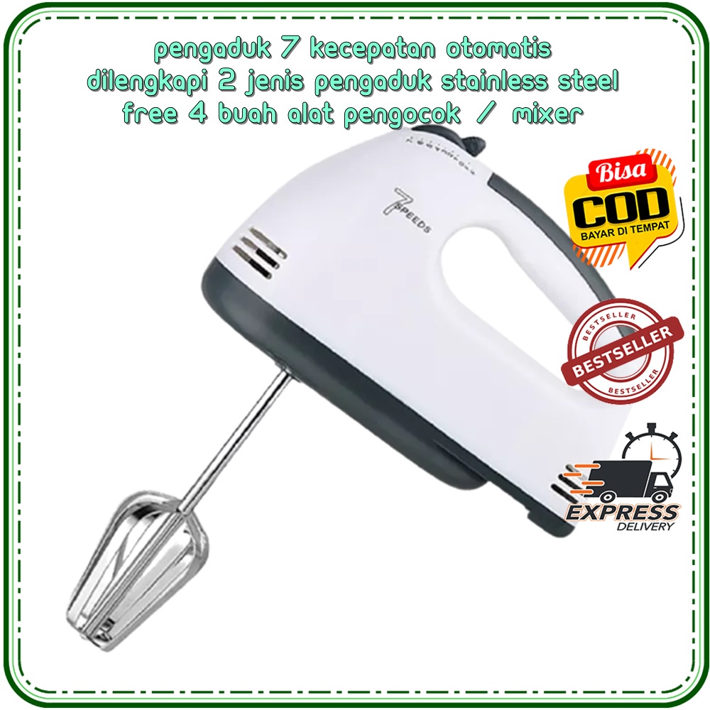 Jual HandMixer Scarlett Pengocok Telur Dan Kue Mixer Tangan 7 Kecepatan