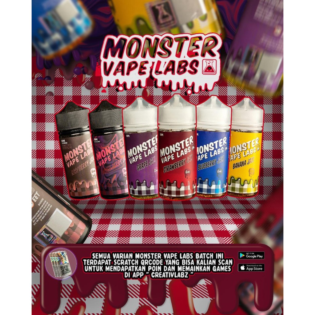 Jual MONSTER VAPE LABS CREAMY 100ML BY CREATIVLABZ ELIQUID VAPORIZER