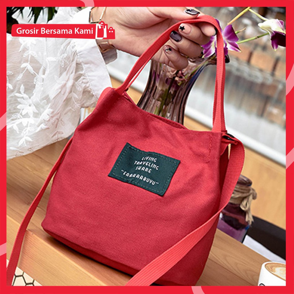 Korean Girl Code Canvas Bag / Mini Tote Bag / Living Travelling Share