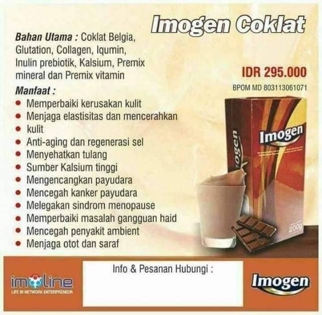 Jual Imogen Coklat (Nutrisi Kulit & Nafsu Makan) | Shopee Indonesia