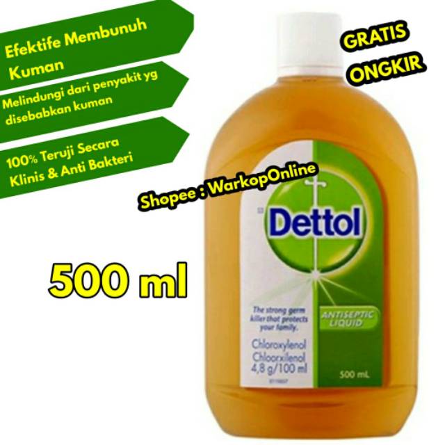 Jual Dettol 500Ml Antiseptik Disinfektan Anti Bakteri 500 Ml Hand Sanitizer Antiseptic 500Ml Anti Kuman | Shopee Indonesia