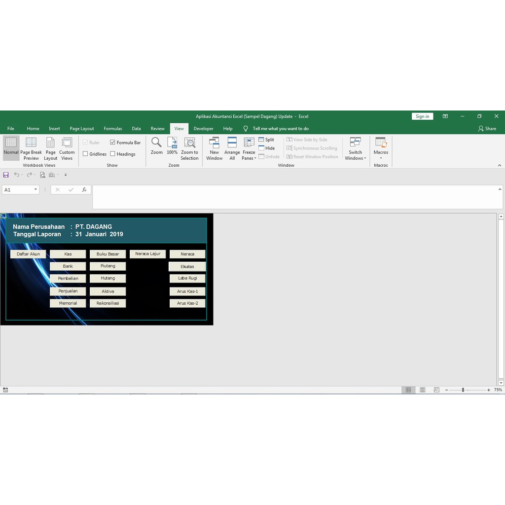 Software Aplikasi Excel Akuntansi Dagang Jasa Manufaktur