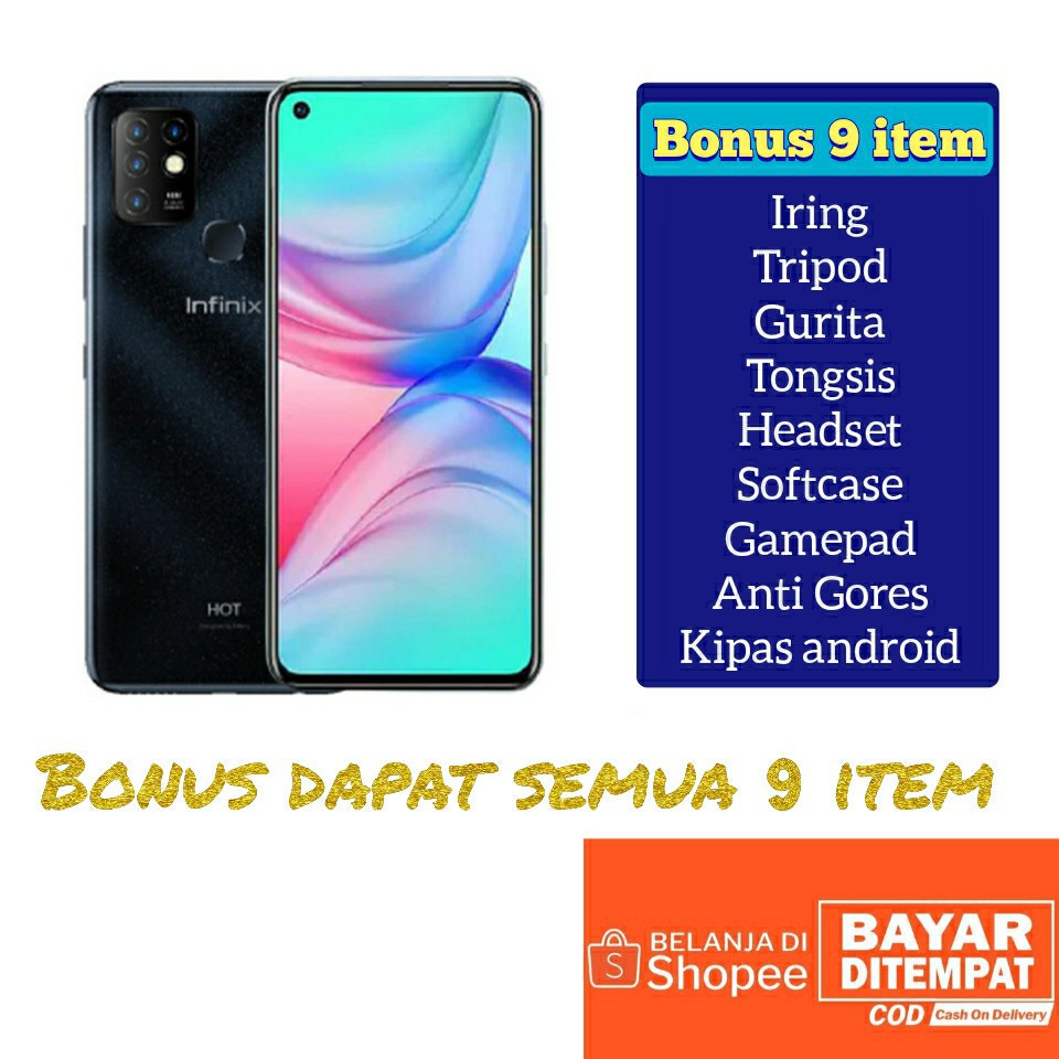 Infinix Hot 10 Ram 4/64GB & 6/128GB NEW Garansi resmi 1 tahun Shopee