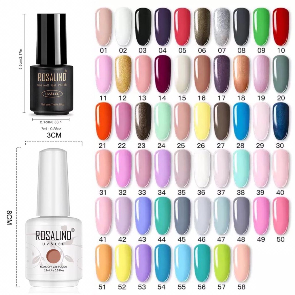 Jual ROSALIND gel nail polish / kutek gel / nail gel Rosalind 15 ml