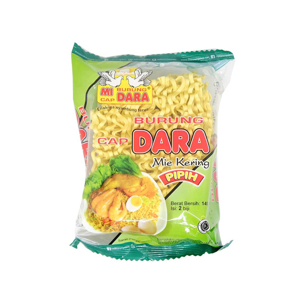 Mie Cap Burung Dara Urai Original/Pipih Mie Telur/Mie Kering 140 gr