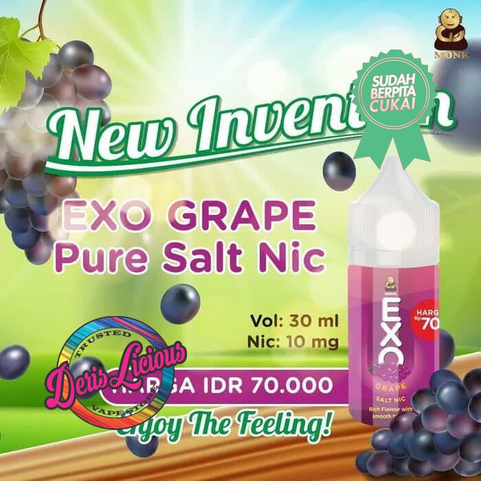 EXO Grape Liquid Salt Nic By Monk 30ml Shopee Indonesia
