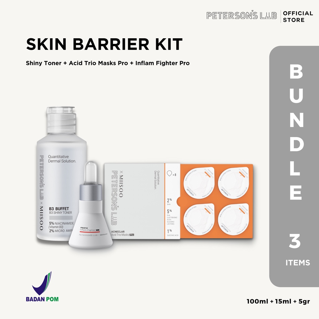 Jual Peterson's Lab Skin Barrier Kit (5Niacinamid Shiny Toner