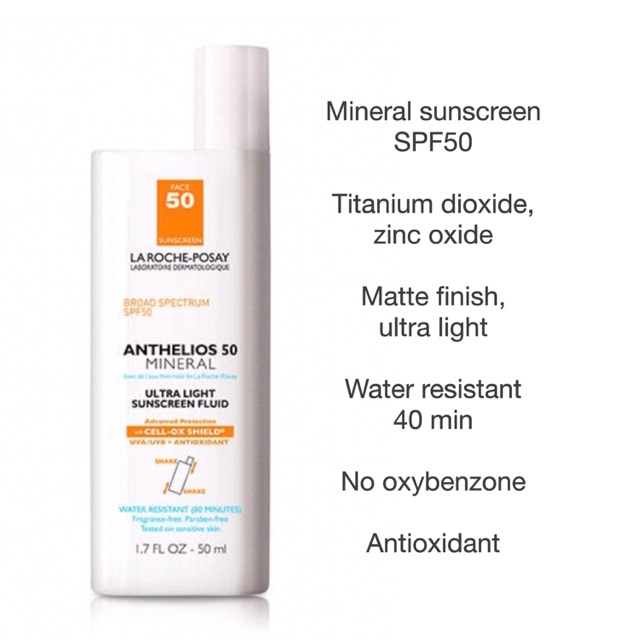 Jual La Roche Posay La Roche-Posay Anthelios Mineral Face Sunscreen Spf 50 Tinted Untinted | Shopee Indonesia