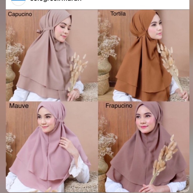 JILBAB BERGO DUA LAYER Shopee Indonesia