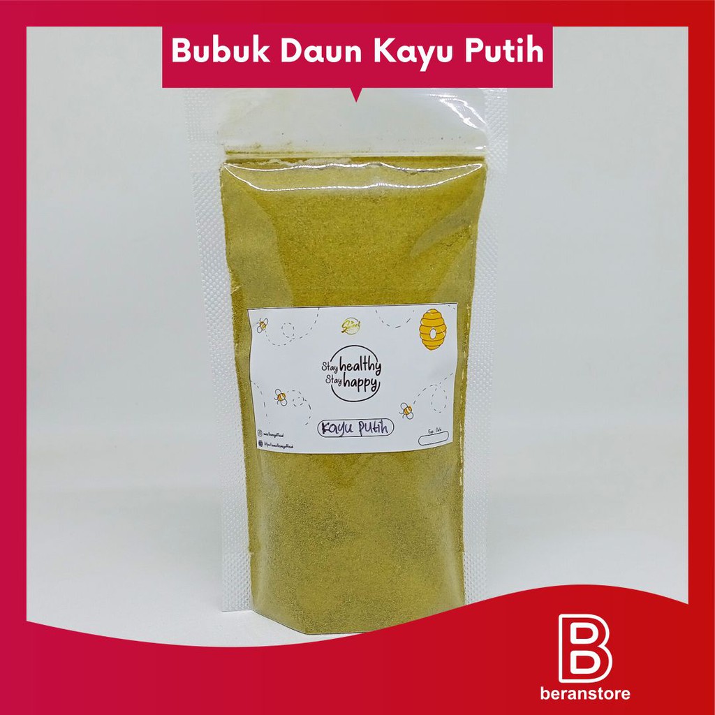 Daun Kayu Putih Eucalyptus Bubuk Obat Herbal Gejala Pilek Batuk Sesak