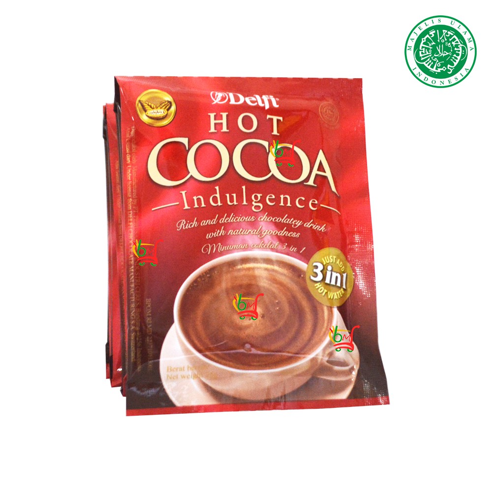 Jual Delfi Hot Cocoa Indulgence Minuman Bubuk Coklat Delfi Tinggal Seduh Halal Mui - 10Pcs X 25Gr Indonesia|Shopee Indonesia