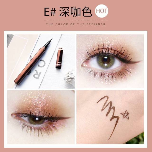 Jual Eyeliner Korea E# Warna Coklat | Shopee Indonesia