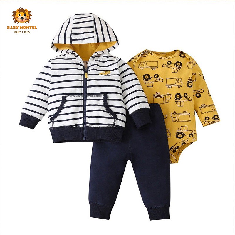 Jual BABYMONTEL Baby Jacket Set Motif Loader 3pcs Shopee Indonesia