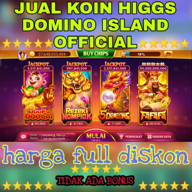 Daftar Harga Chip Domino Qiu Qiu Facebook Game