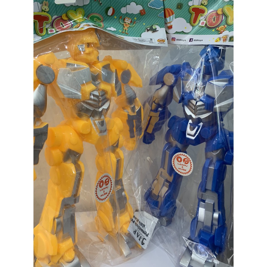 Jual Mainan Anak Robot - Robotan / Transormer / Bumble Bee Lampu Dan Suara | Shopee Indonesia