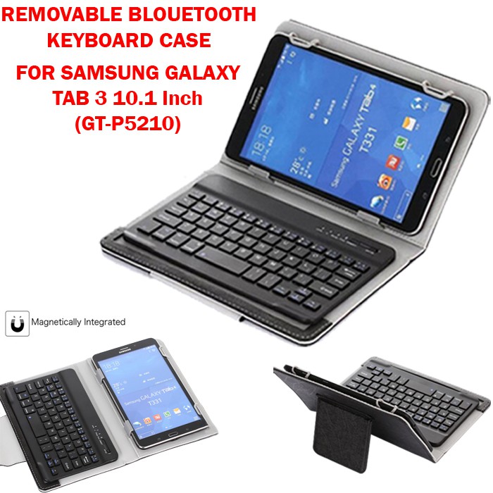 Jual Samsung Galaxy Tab 3 10 10.1 10,1 Inch Gt P5210 Wireless Keyboard Bluetooth Flip Case Casing Cover | Shopee Indonesia