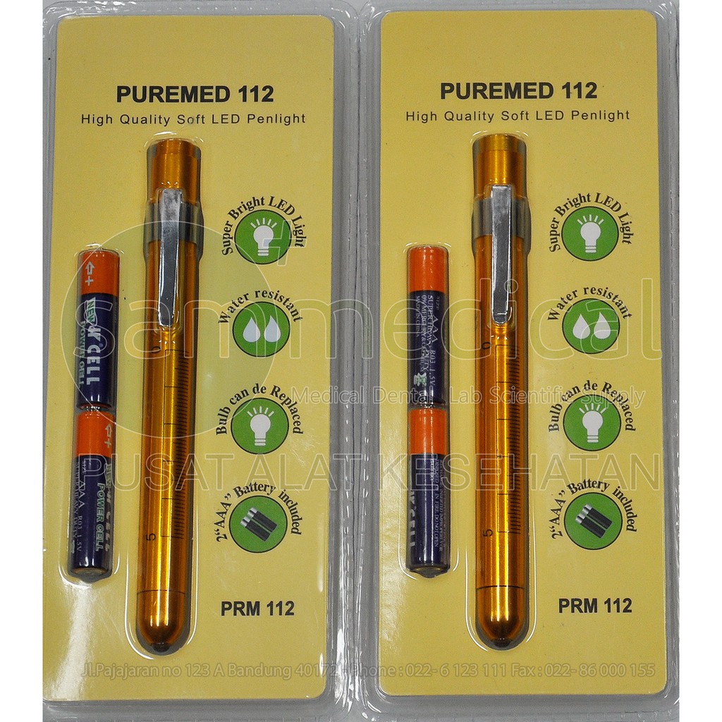 Jual PENLIGHT LED Lampu Kuning + Batterai Puremed PRM112 Shopee